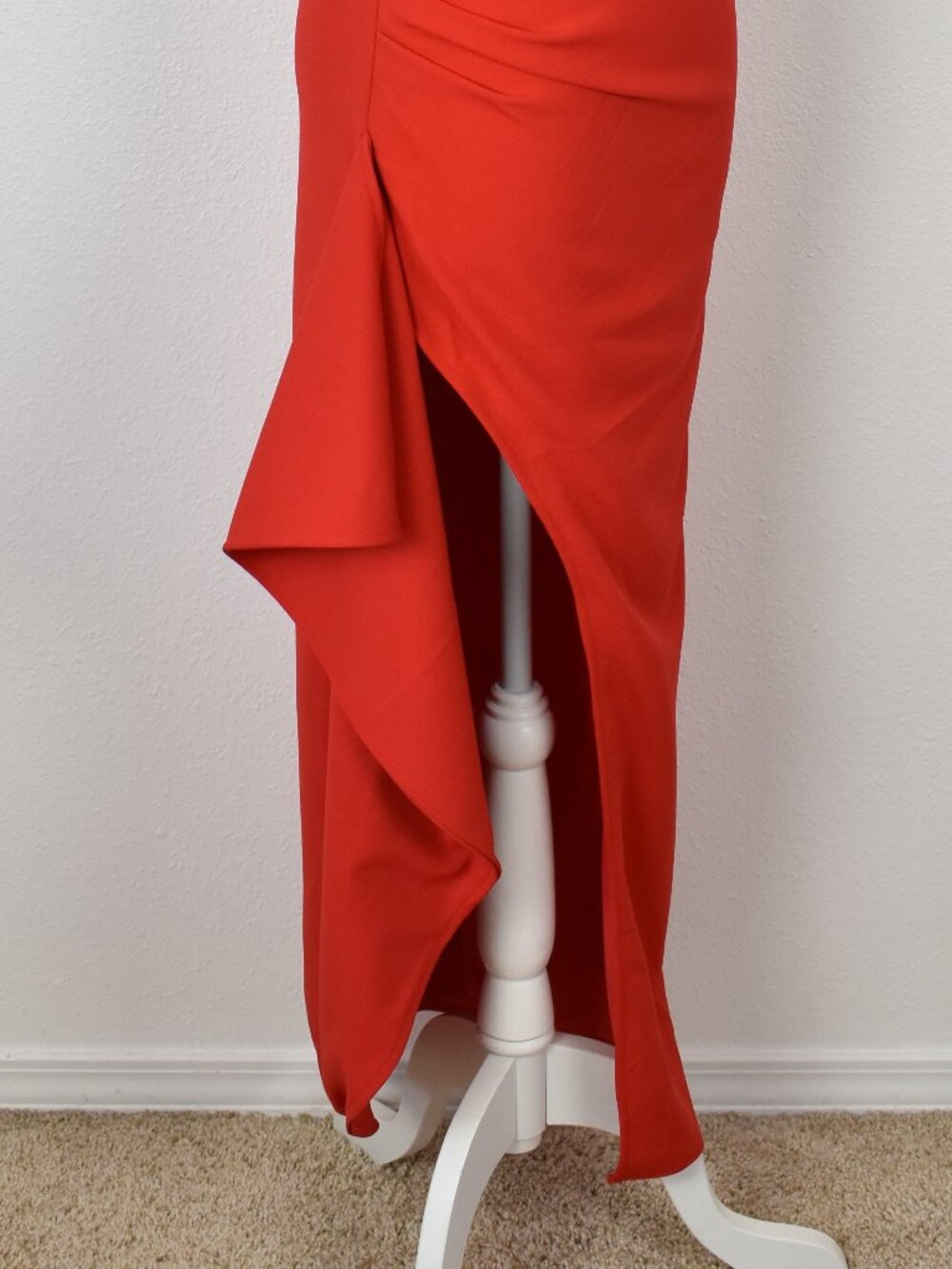 Saints & Secrets Cha Cha Off Shoulder Thigh Split Maxi Dress Red - S - Picture 9 of 10